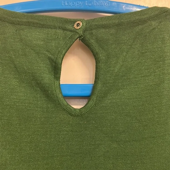 Mango sweater / jersey with stretch, U-neck and long sleeves in green! Size UK L - Picture 9 of 13